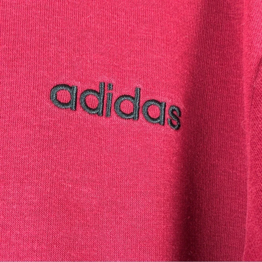 Adidas‎ Hoodie M Red Cotton Blend Athletic Gorpcore Streetwear Minimalist